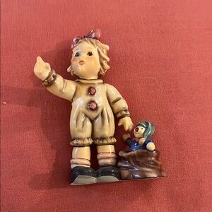 Vintage Figurine with Child and Toy
